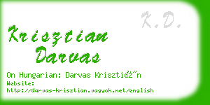 krisztian darvas business card